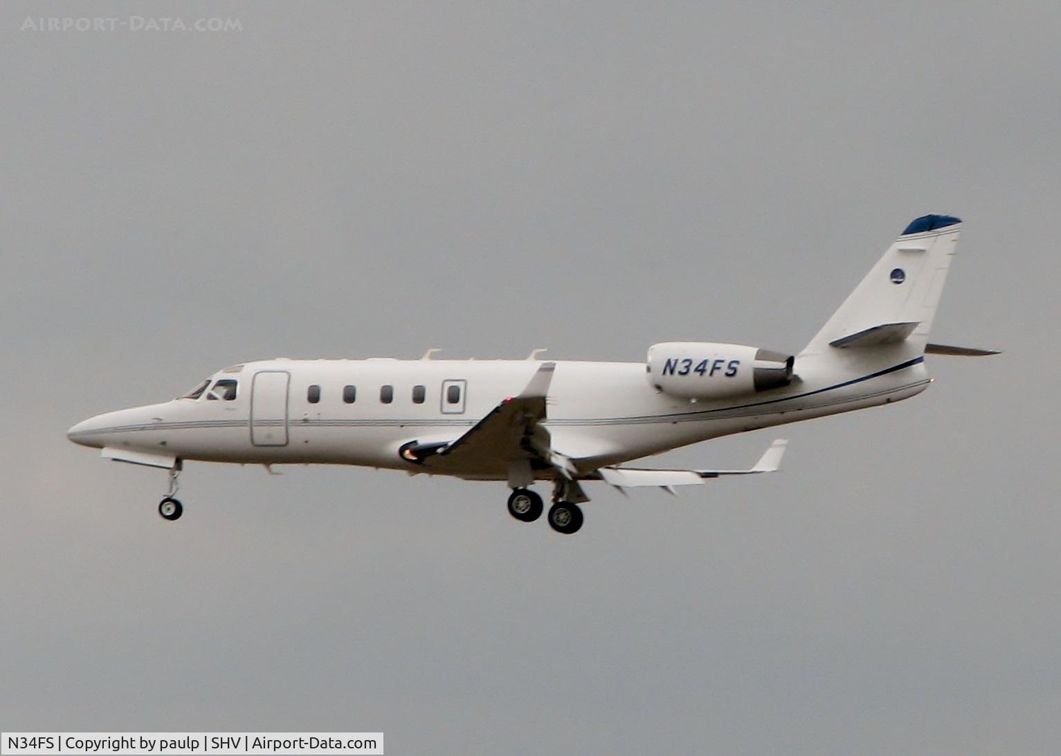 N34FS, 1996 Bombardier Challenger 604 (CL-600-2B16) C/N 5307, Landing at Shreveport Regional.