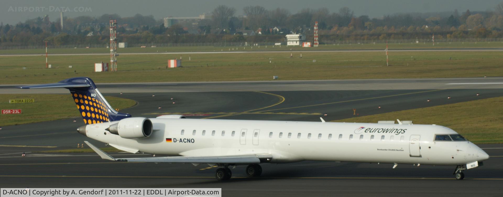 D-ACNO, 2010 Bombardier CRJ-900 NG (CL-600-2D24) C/N 15255, Eurowings (Lufthansa Regional cs.) CRJ 900 is taxiing for departure at Düsseldorf Int´l
