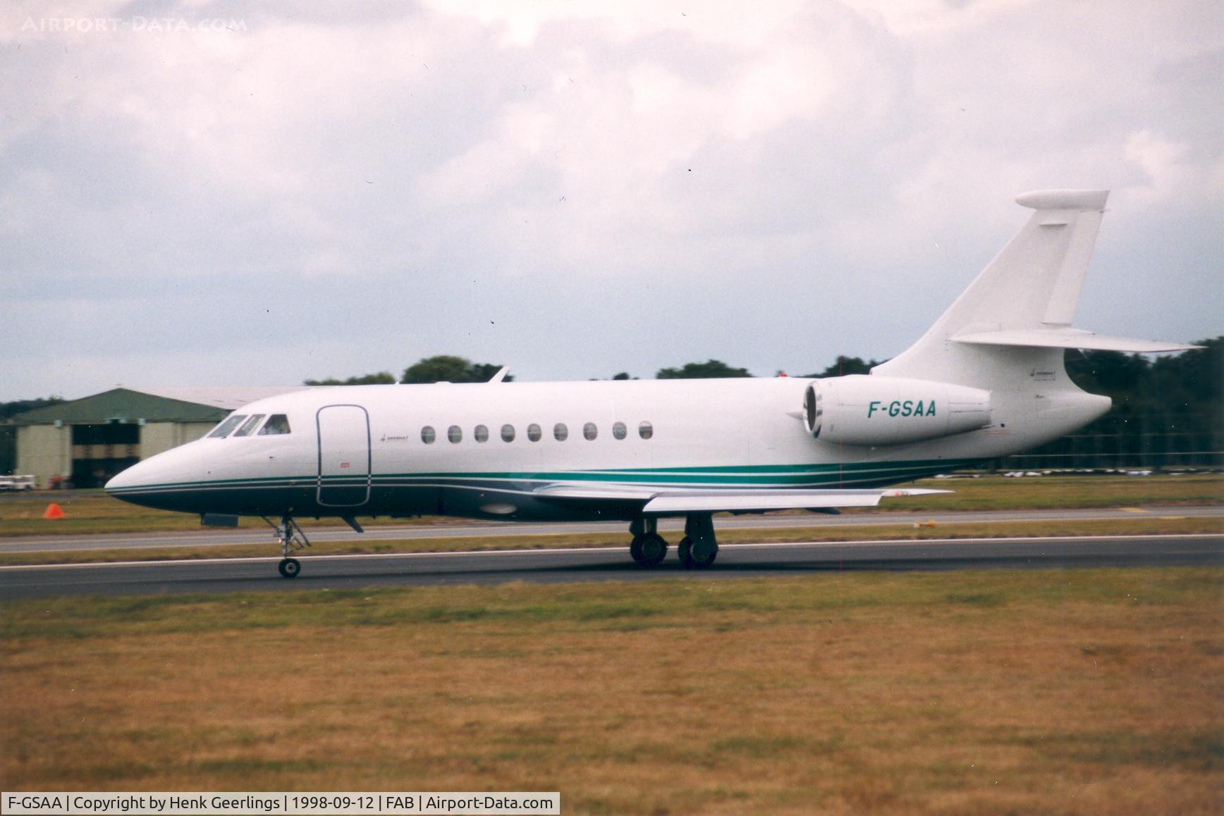 F-GSAA, 1997 Dassault Falcon 2000 C/N 036, Farnborough Air Show