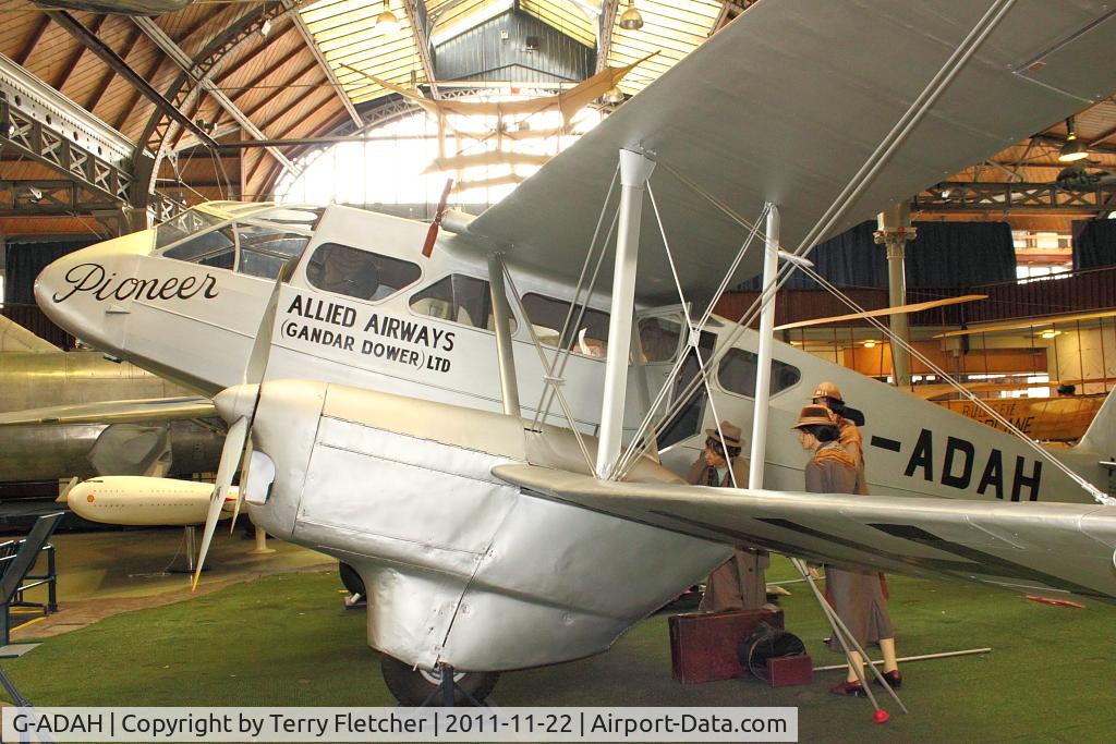 G-ADAH, De Havilland DH-89A Dragon Rapide C/N 6278, At the Museum of Science and Industry in Manchester UK  - Air and Space Hall