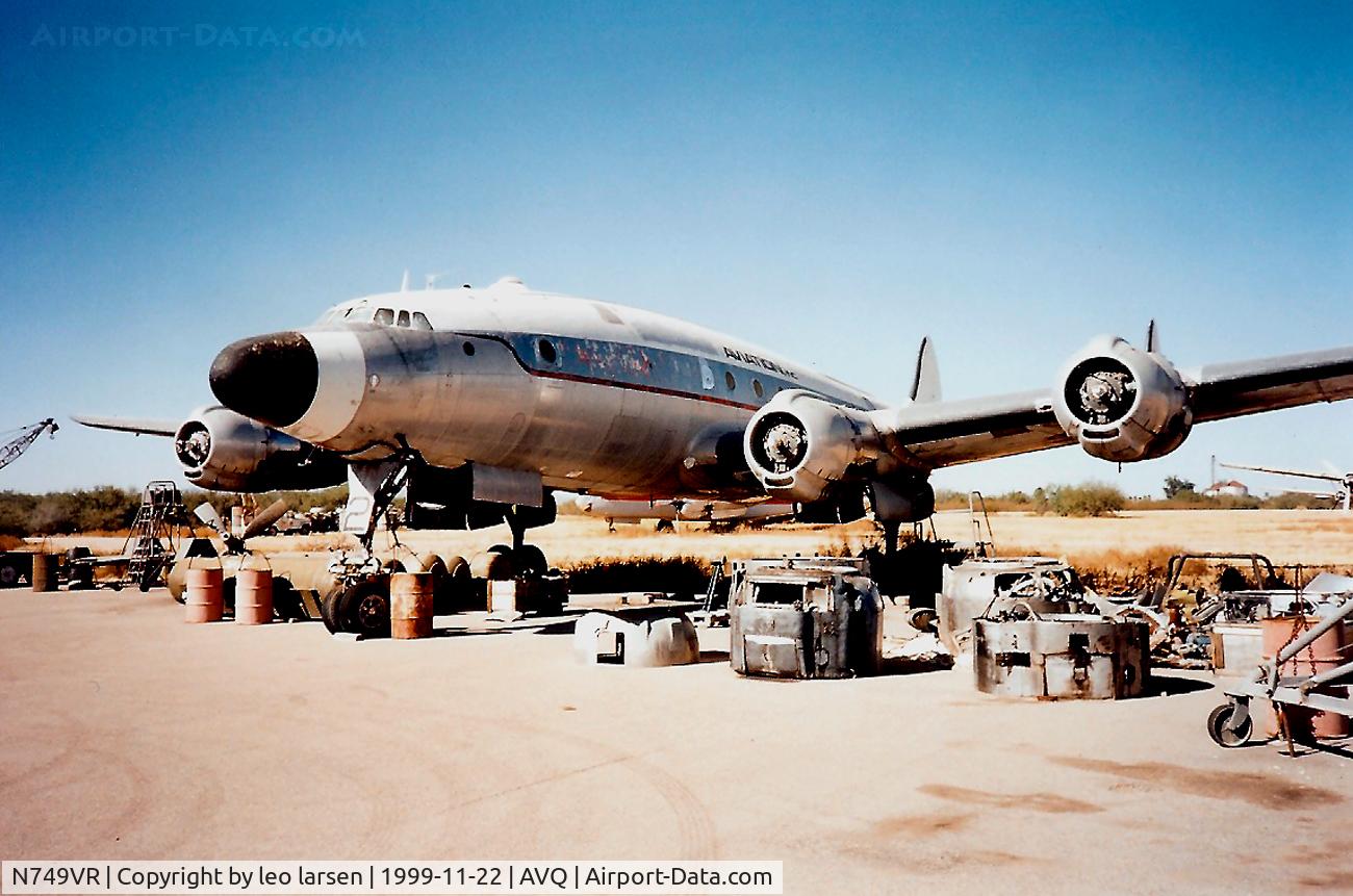 N749VR, 1949 Lockheed L-749-79 Constellation C/N 2604, Avra Vally Arizona 22.11.99