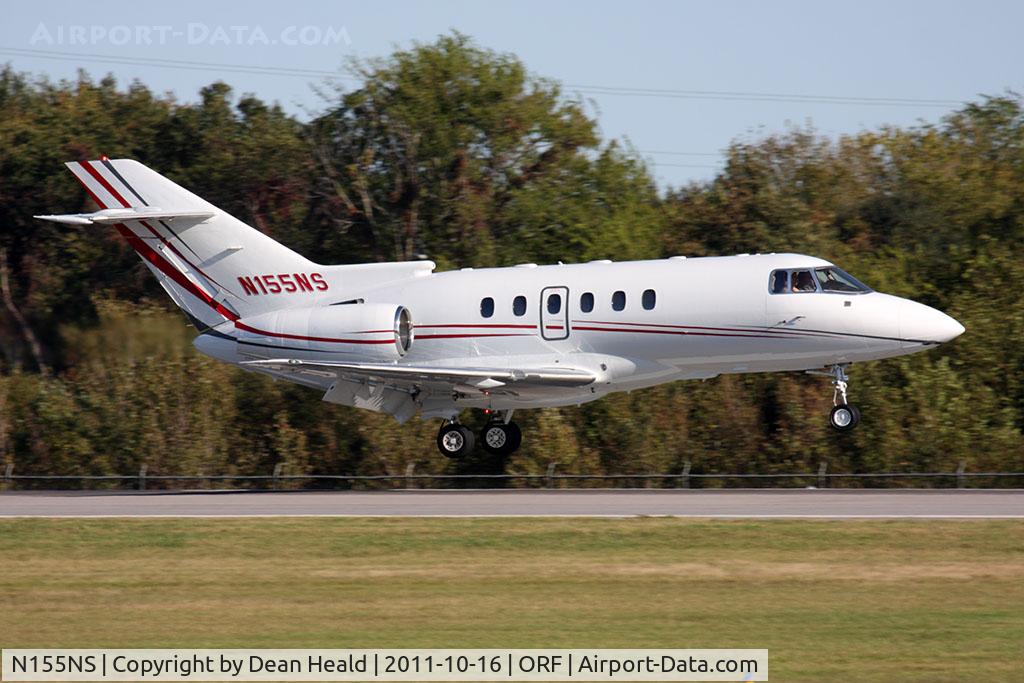 N155NS, 2001 Raytheon Hawker 800XP C/N 258549, Norfolk Southern Railway Company's 2001 Raytheon Hawker 850XP N155NS from Washington Dulles Int'l (KIAD) landing RWY 23.