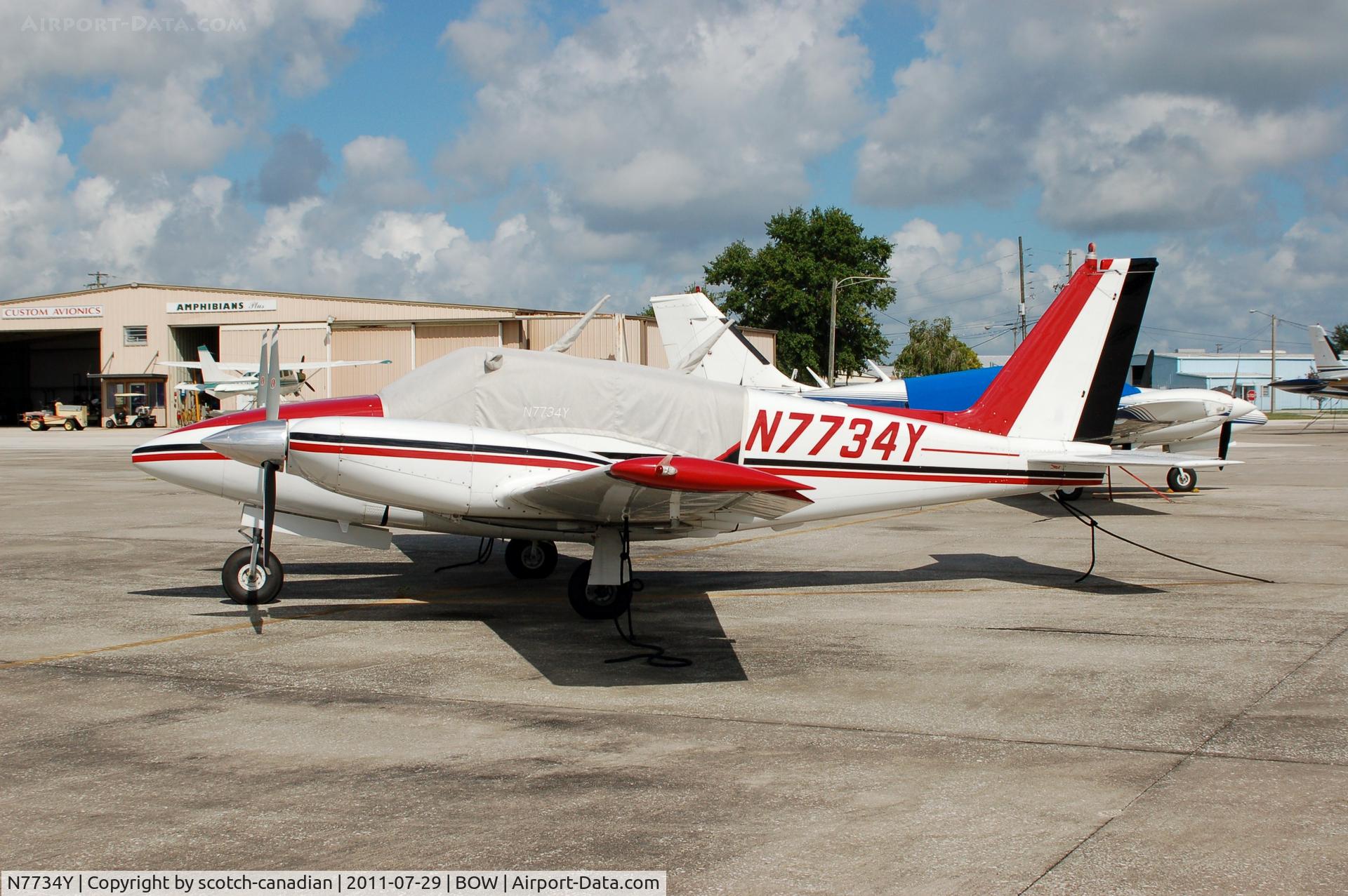 N7734Y, 1965 Piper PA-30-160 Twin Comanche Twin Comanche C/N 30-824, 1965 Piper PA-30 N7734Y at Bartow Municipal Airport, Bartow, FL