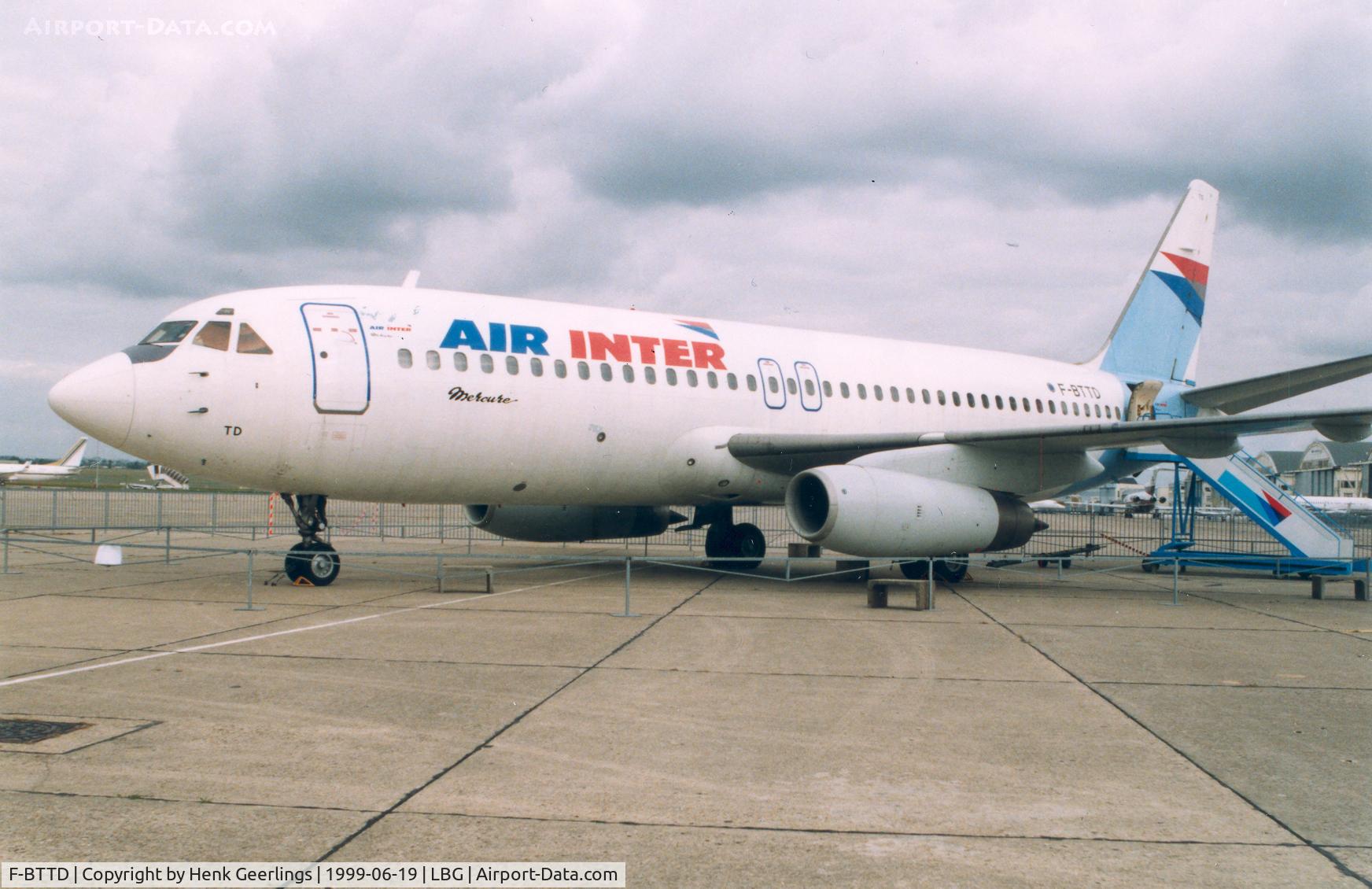 F-BTTD, 1973 Dassault Mercure 100 C/N 4, Air Inter ex. Aviation Museum, Le Bourget Airport