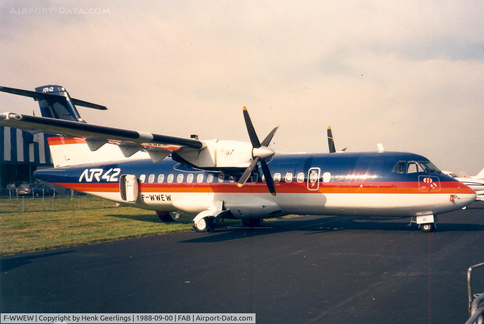 F-WWEW, 1987 ATR 42-300 C/N 070, ATR at Farnborough Air Show 1988