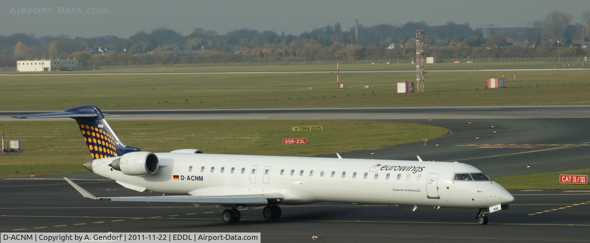 D-ACNM, 2010 Bombardier CRJ-900LR (CL-600-2D24) C/N 15253, Eurowings (Lufthansa Regional cs.) CRJ 900 is seen here on the taxiway for departure at Düsseldorf Int´l (EDDL)