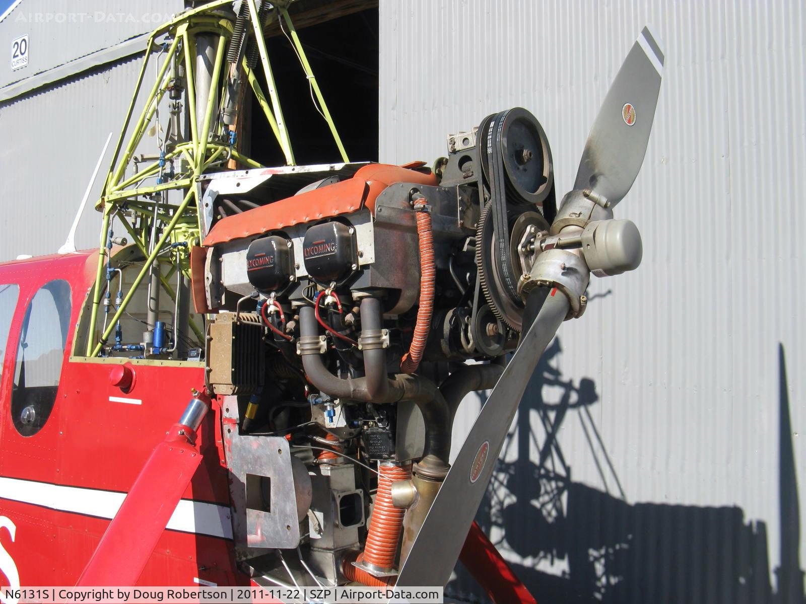 N6131S, 1965 Air & Space America Inc 18A C/N 18-38, 1965 Air & Space Mfg. Inc. 18A jump start autogyro, Lycoming O&VO-360 180 Hp pusher engine