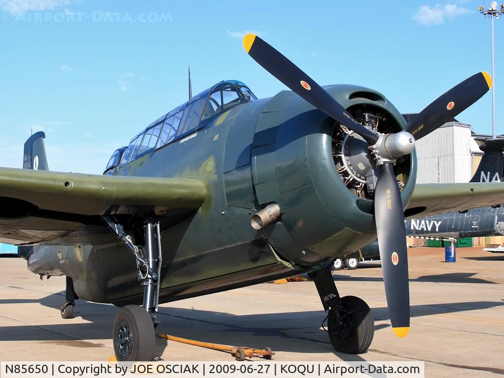 N85650, 1945 Grumman TBM-3W2 Avenger C/N 2469, on static display at Quonset Point
