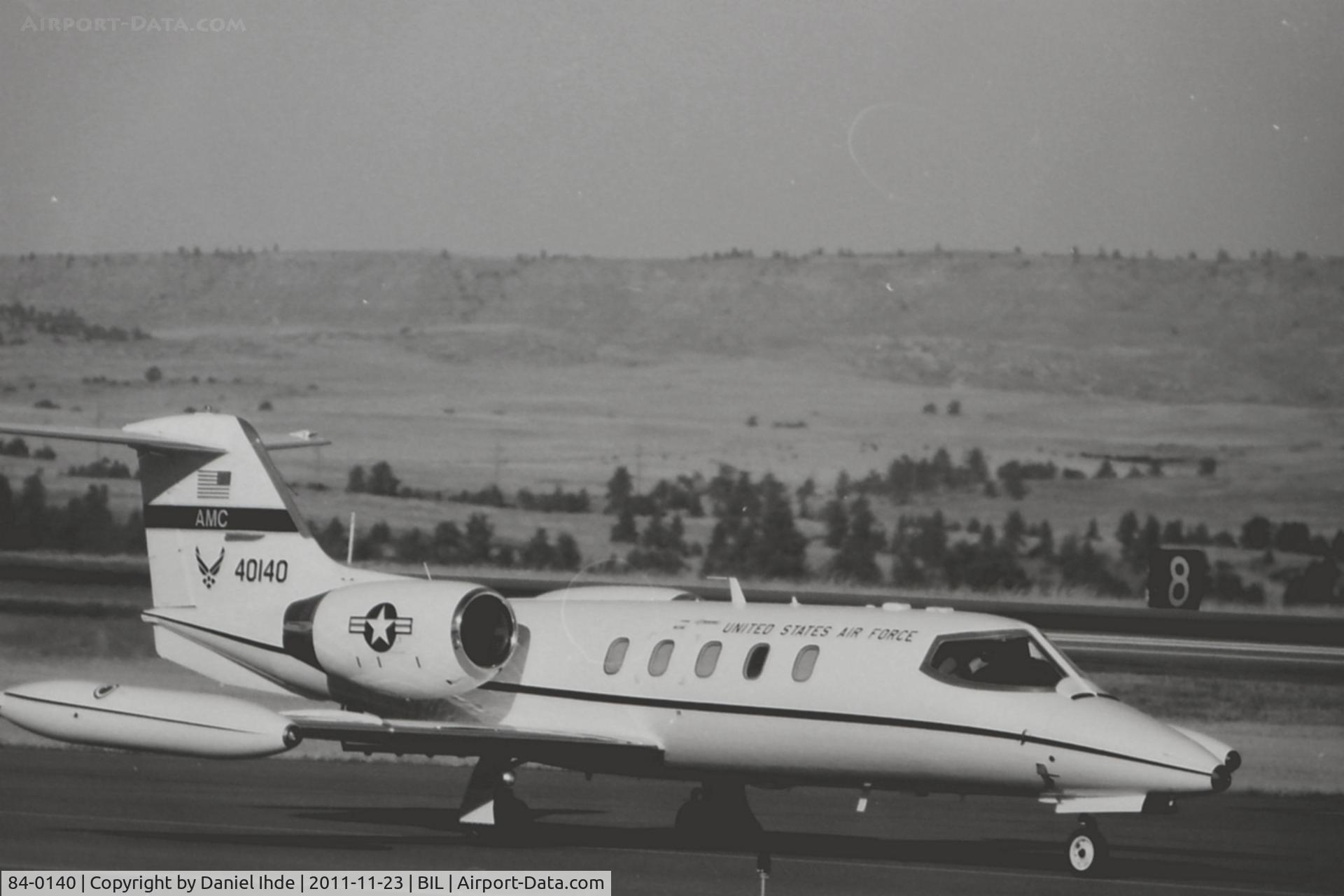 84-0140, 1984 Gates Learjet C-21A C/N 35A-588, USAF C-21 @ BIL   TMAX ASA-100 film