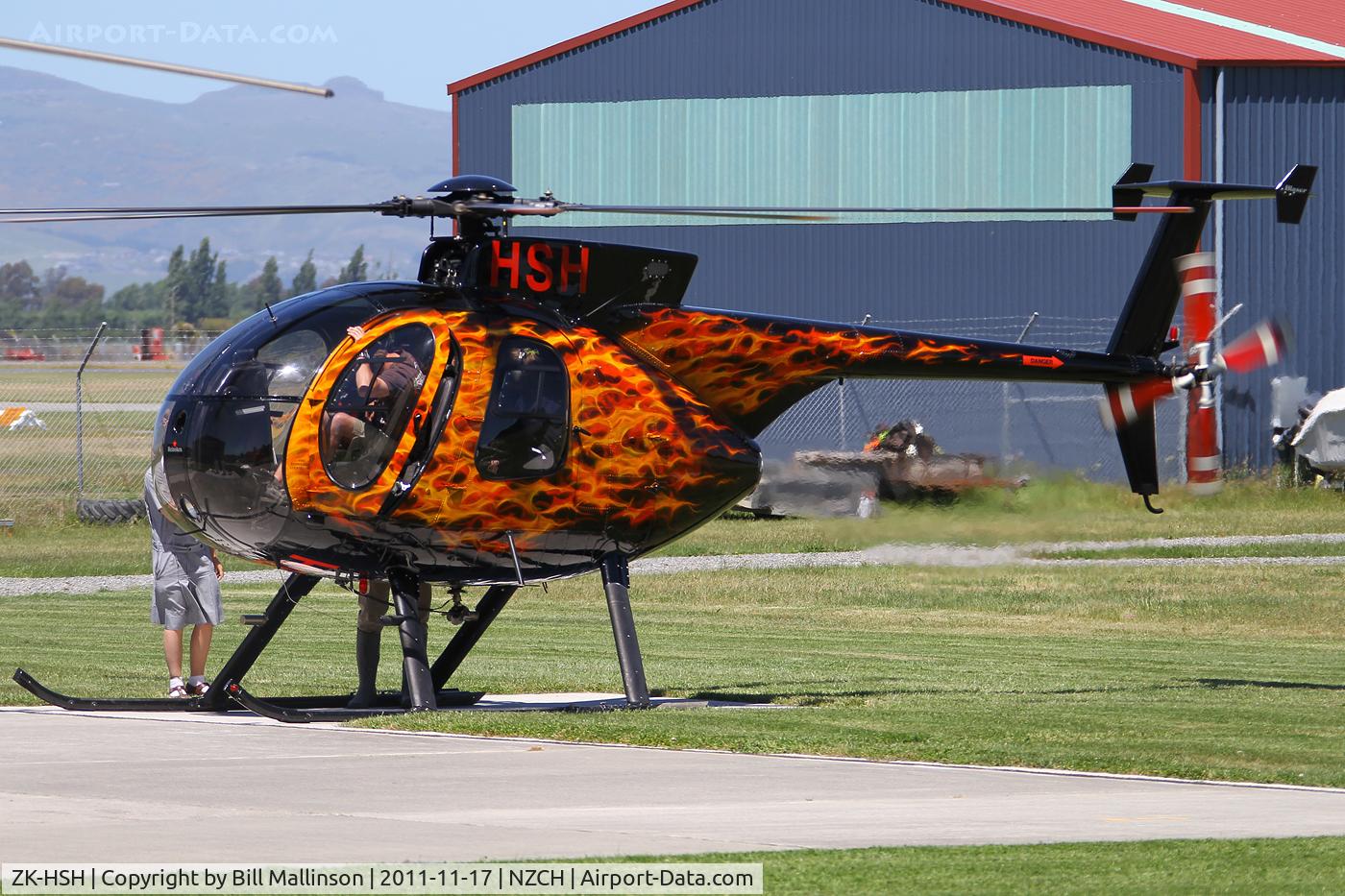 ZK-HSH, Hughes 369D C/N 890562D, very hot