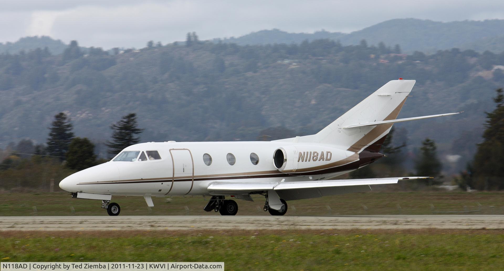 N118AD, 1978 Dassault Falcon 10 C/N 118, N118AD landing on runway 20.