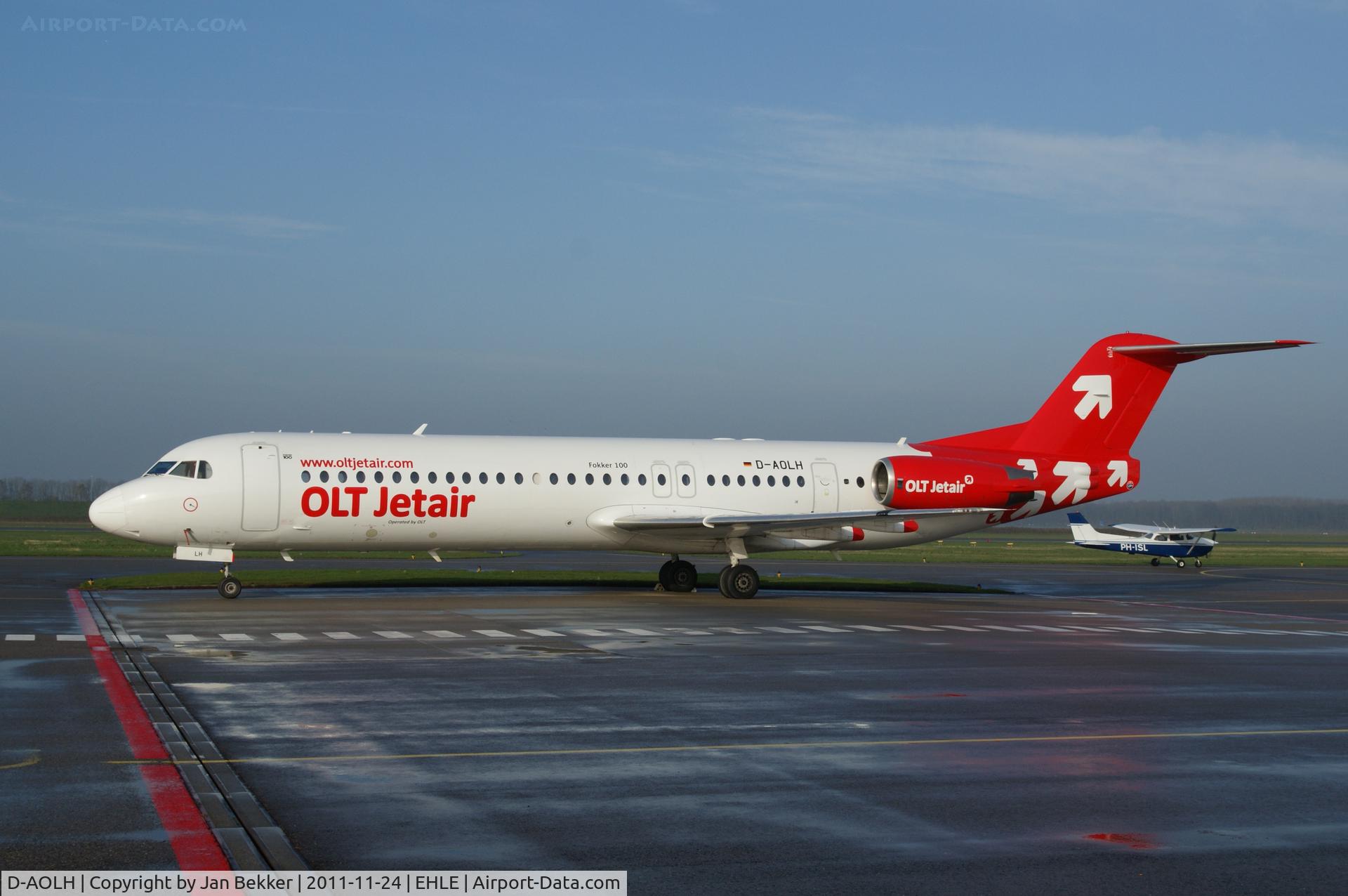 D-AOLH, 1989 Fokker 100 (F-28-0100) C/N 11265, Apron Lelystad Airport