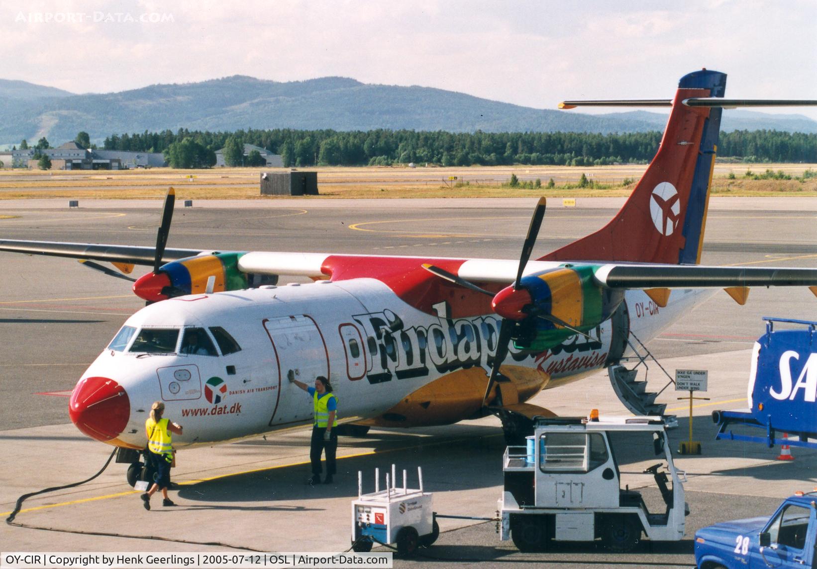 OY-CIR, 1988 ATR 42-312 C/N 107, DAT , Danish Air Transport