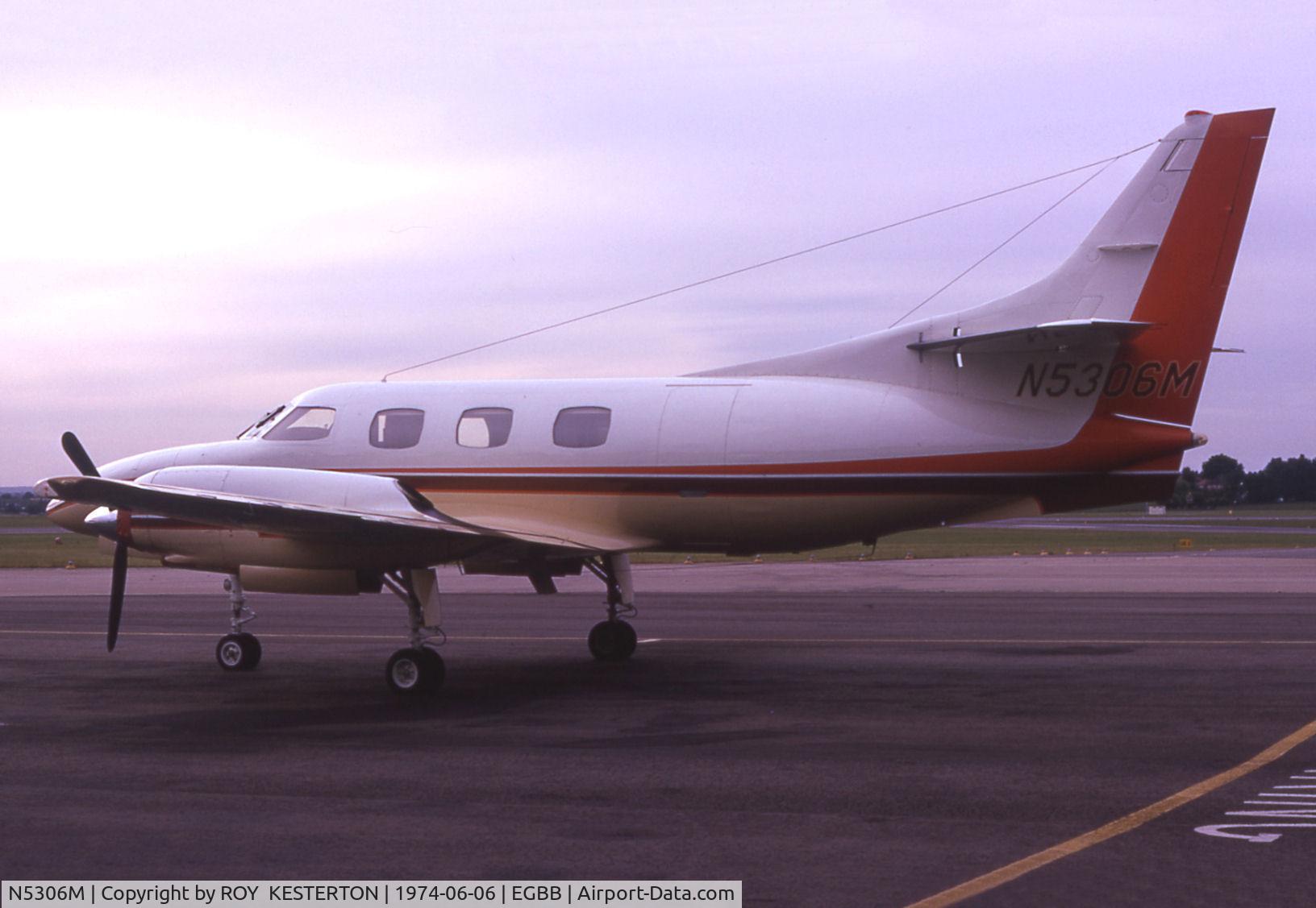 N5306M, Swearingen SA-226T Merlin III C/N T222, TAKEN AT BIRMINGHAM, ENGLAND. 6 JUNE  1974