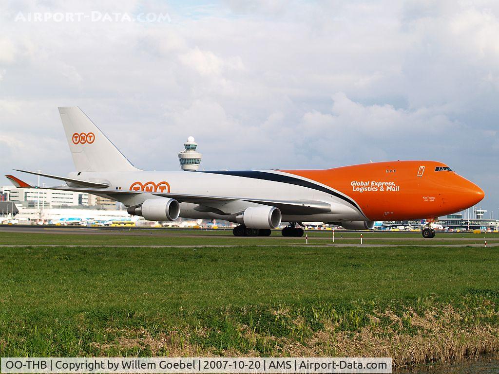 OO-THB, 2007 Boeing 747-4HAERF C/N 35234, Taxi to the Cargo gate of Martinair