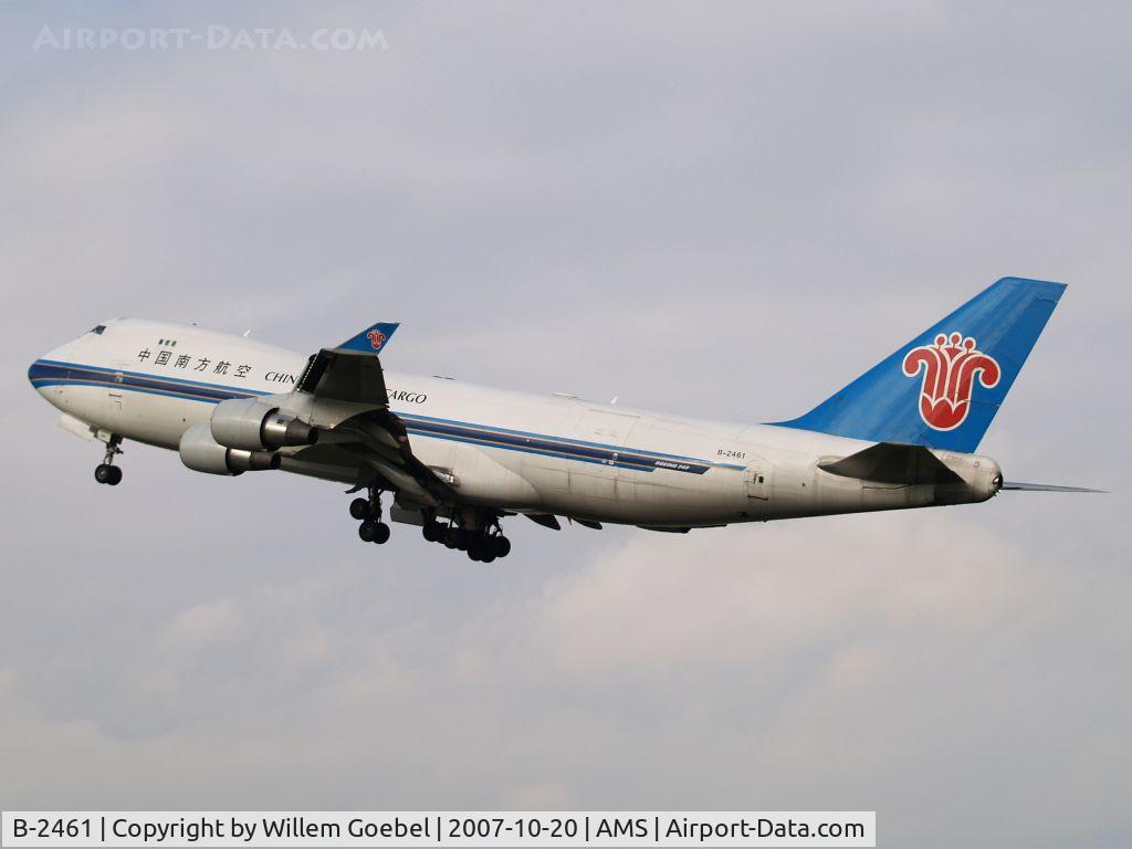 B-2461, Boeing 747-41BF/SCD C/N 32804, Take of from runway 24 from Amsterdam Airport