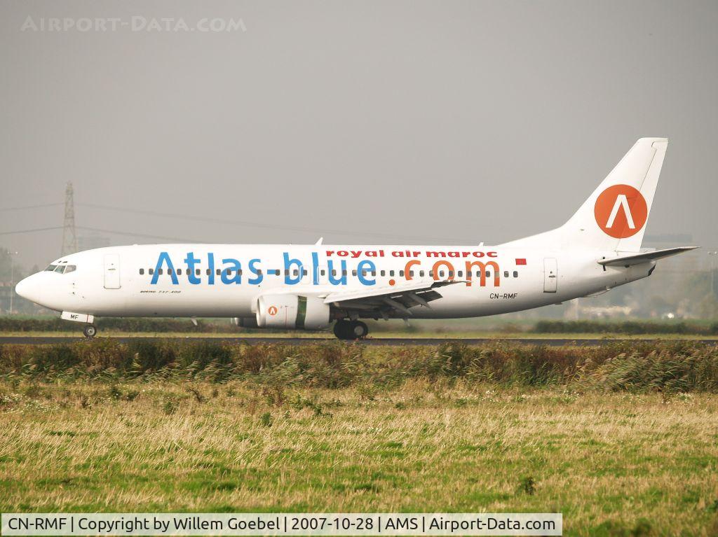 CN-RMF, 1990 Boeing 737-4B6 C/N 24807, Landing on runway C18 from Amsterdam Airport
