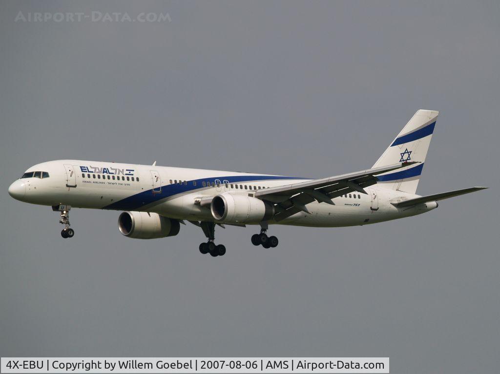 4X-EBU, 1993 Boeing 757-258 C/N 26053/529, Landing on runway C18 from Amsterdam Airport