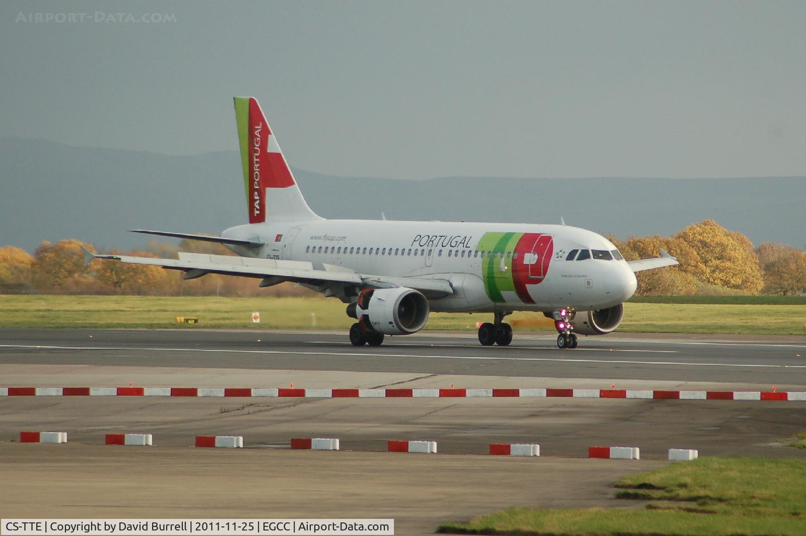 CS-TTE, 1998 Airbus A319-111 C/N 821, TAP Air Portugal Airbus A319-11 landing Manchester Airport.