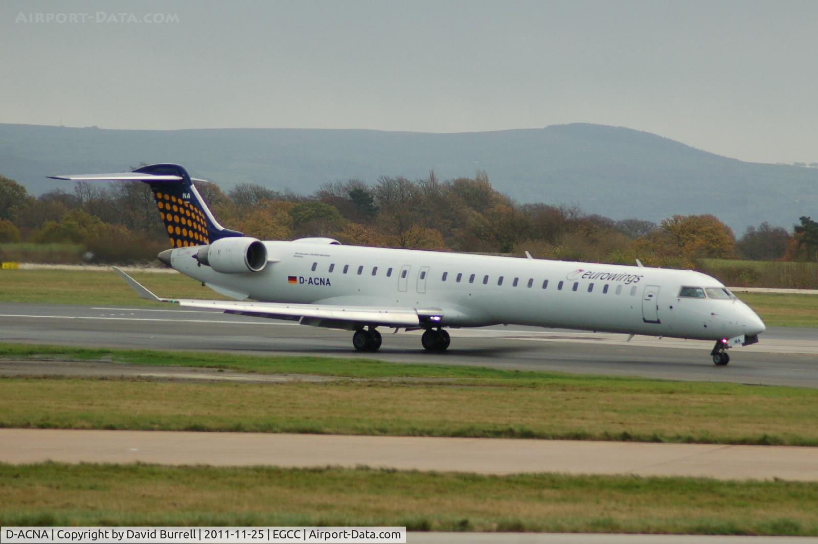 D-ACNA, 2009 Bombardier CRJ-900 NG (CL-600-2D24) C/N 15229, Eurowings Canadair CL-6002D24 Regional Jet CRJ900ER taxiing Manchester Airport.