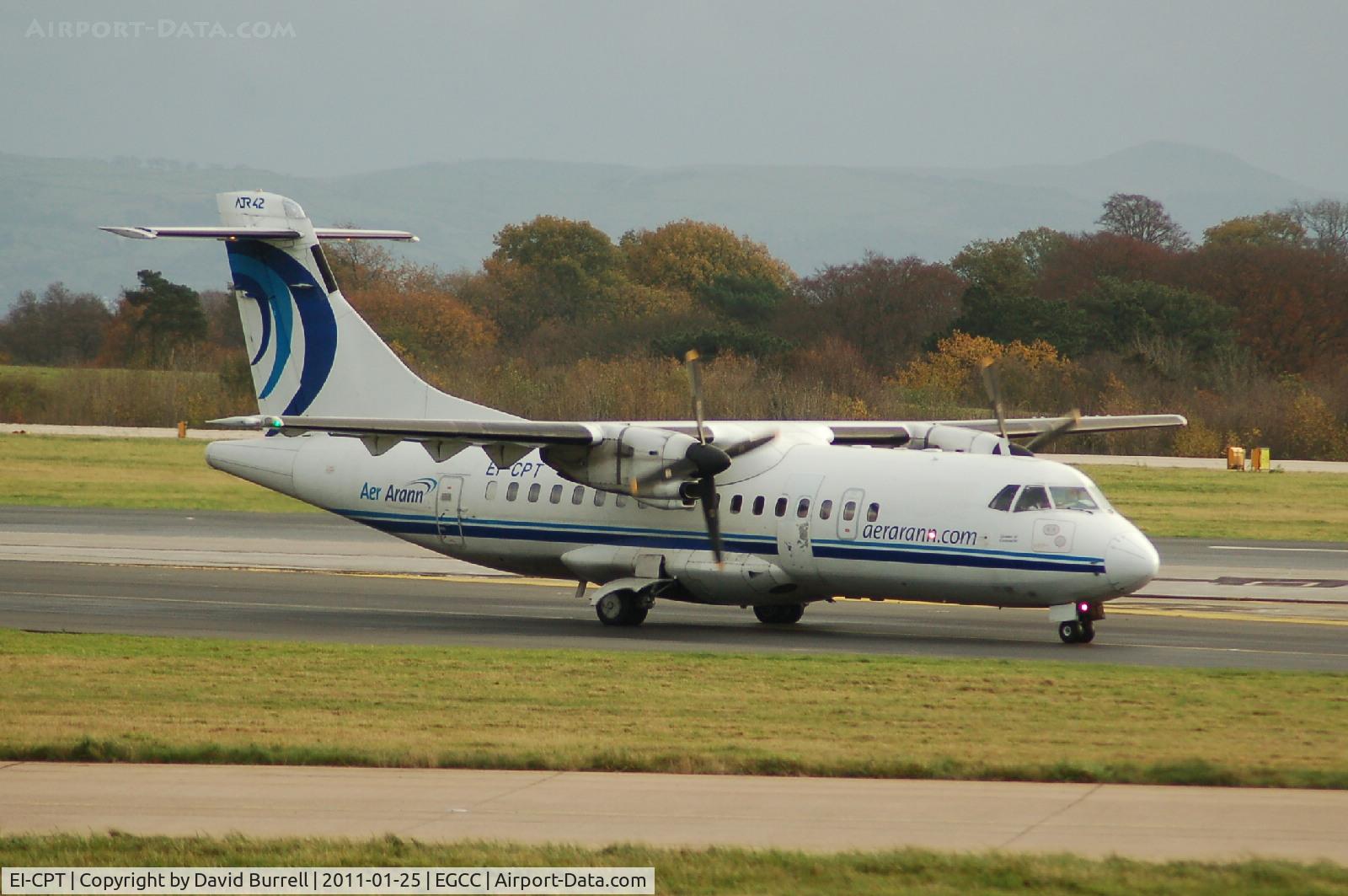 EI-CPT, 1990 ATR 42-312 C/N 191, Aer Arann ATR 42-312 taxiing Manchester Airport
