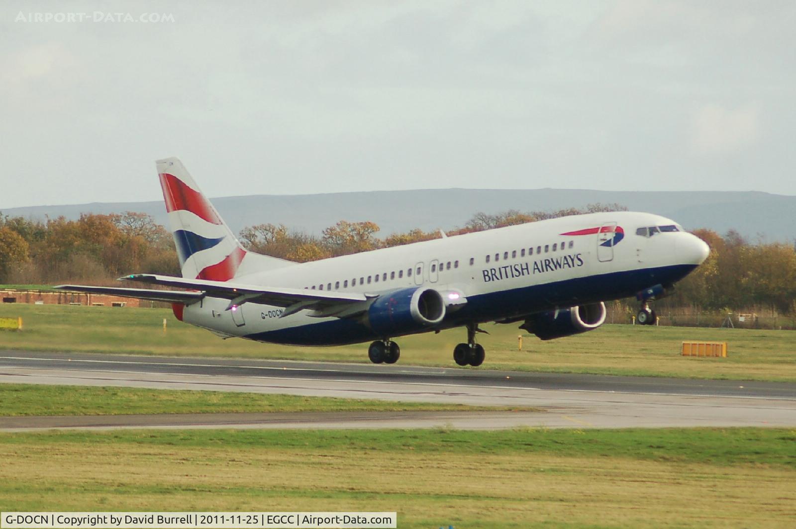 G-DOCN, 1992 Boeing 737-436 C/N 25848, British Airways Boeing 737-436 taking off Manchester Airport.