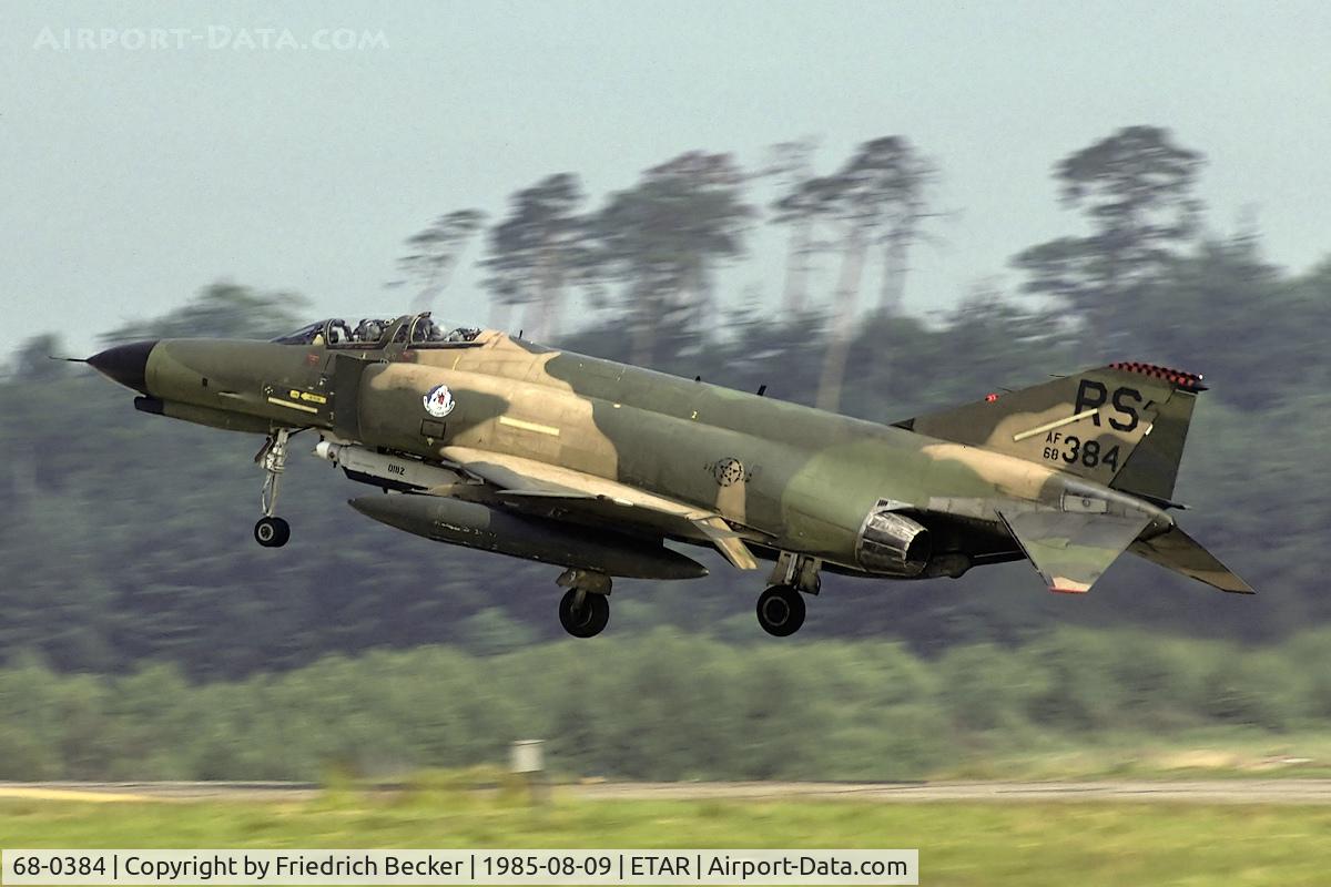 68-0384, 1968 McDonnell Douglas F-4E Phantom II C/N 3468, moments prior touchdown