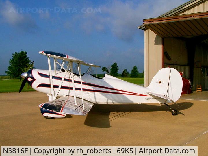 N3816F, 1977 Great Lakes 2T-1A-2 Sport Trainer C/N 0784, in front of hangar