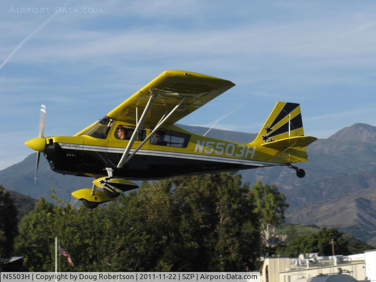 N5503H, 1978 Bellanca 8KCAB Super Decathlon C/N 413-78, 1978 Bellanca 8KCAB SUPER DECATHLON, Lycoming AEIO-360 180 Hp, CS prop, takeoff climb Rwy 22