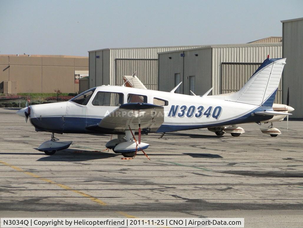 N3034Q, 1977 Piper PA-28-161 C/N 28-7716132, Parked south of the paint shop