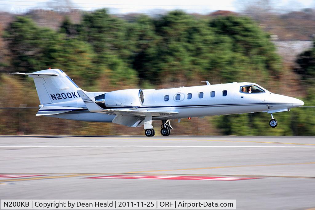 N200KB, 1994 Learjet 31A C/N 098, KB Aviation Inc 1994 Learjet 31A N200KB from Statesville Regional Airport (KSVH) landing RWY 23.  This is NASCAR driver Kurt Busch's private jet.