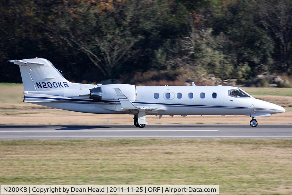 N200KB, 1994 Learjet 31A C/N 098, KB Aviation Inc 1994 Learjet 31A N200KB on takeoff roll en route to Statesville Regional Airport (KSVH). This is NASCAR driver Kurt Busch's private jet.