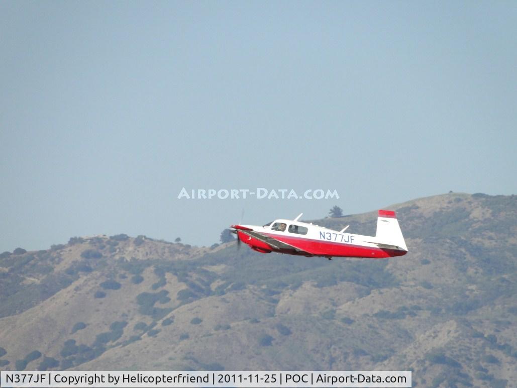 N377JF, 1992 Mooney M20J 201 C/N 24-3267, Heading westbound