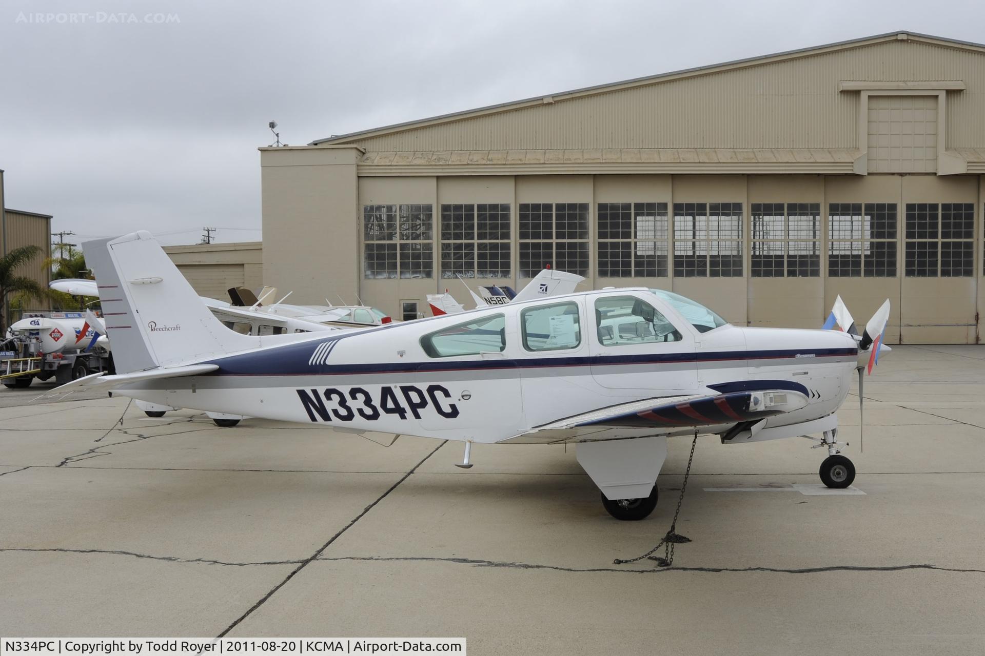 N334PC, 1990 Beech F33A Bonanza C/N CE-1534, Camarillo Airport