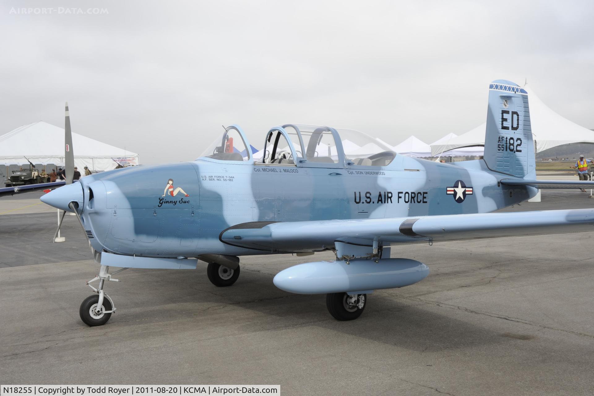 N18255, 1955 Beech A45 C/N G-739, Camarillo Airshow 2011