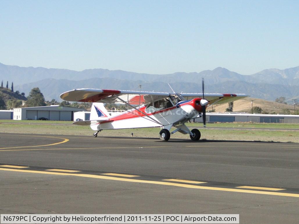 N679PC, 2006 Piper PA-18 Super Cub Replica C/N 01, Taxiing on taxiway Sierra heading to the runways for take off