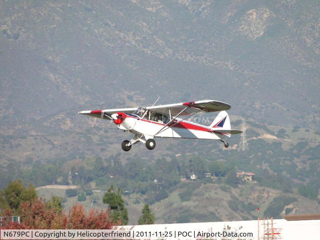 N679PC, 2006 Piper PA-18 Super Cub Replica C/N 01, Short take off roll and airbourne