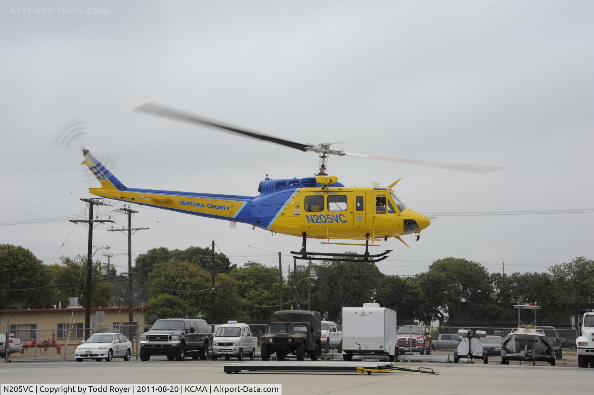 N205VC, 1969 Bell 205A-1 C/N 30066, Departing Camarillo Airport