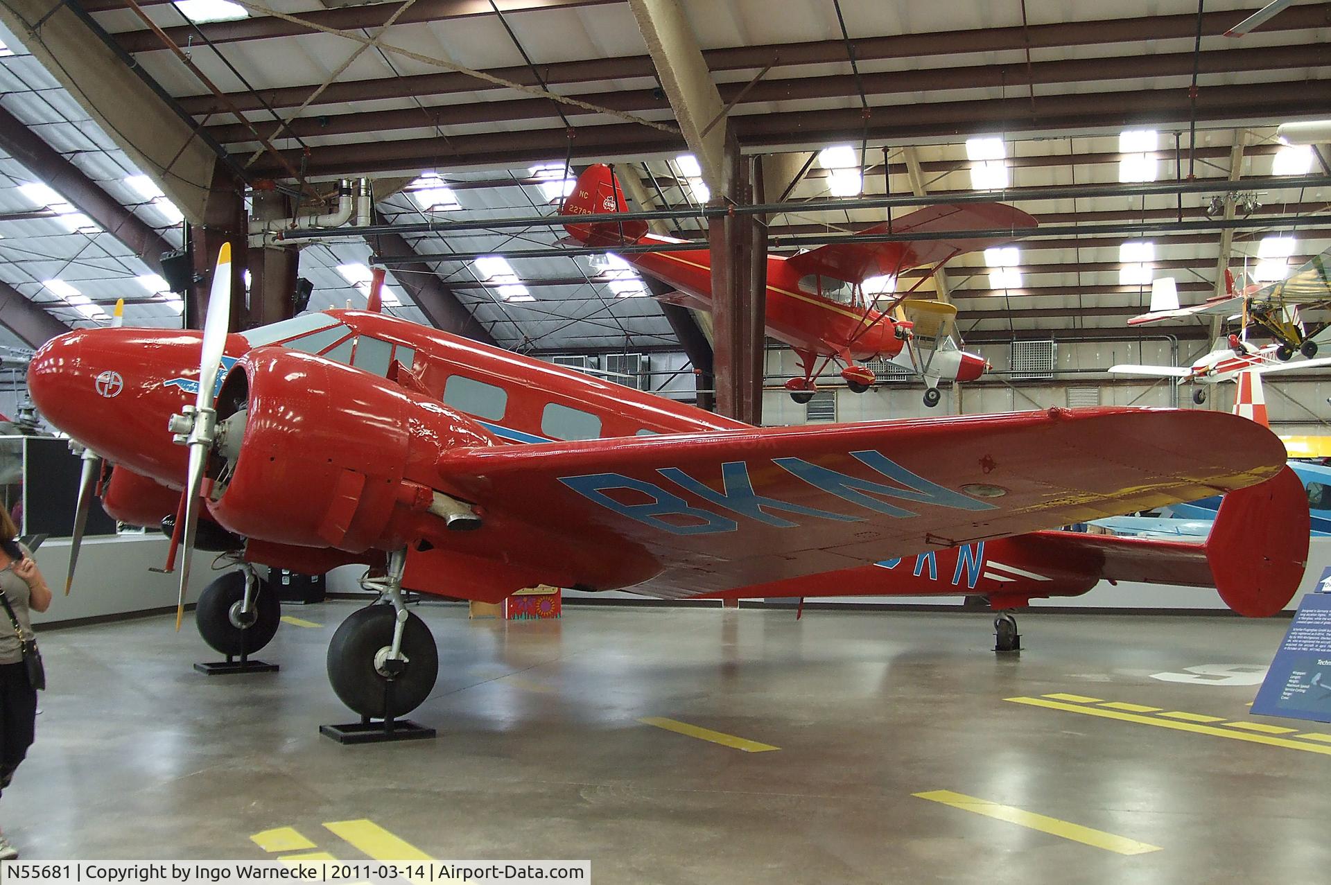 N55681, Beech 18D C/N 177, Beechcraft S18D Twin Beech at the Pima Air & Space Museum, Tucson AZ