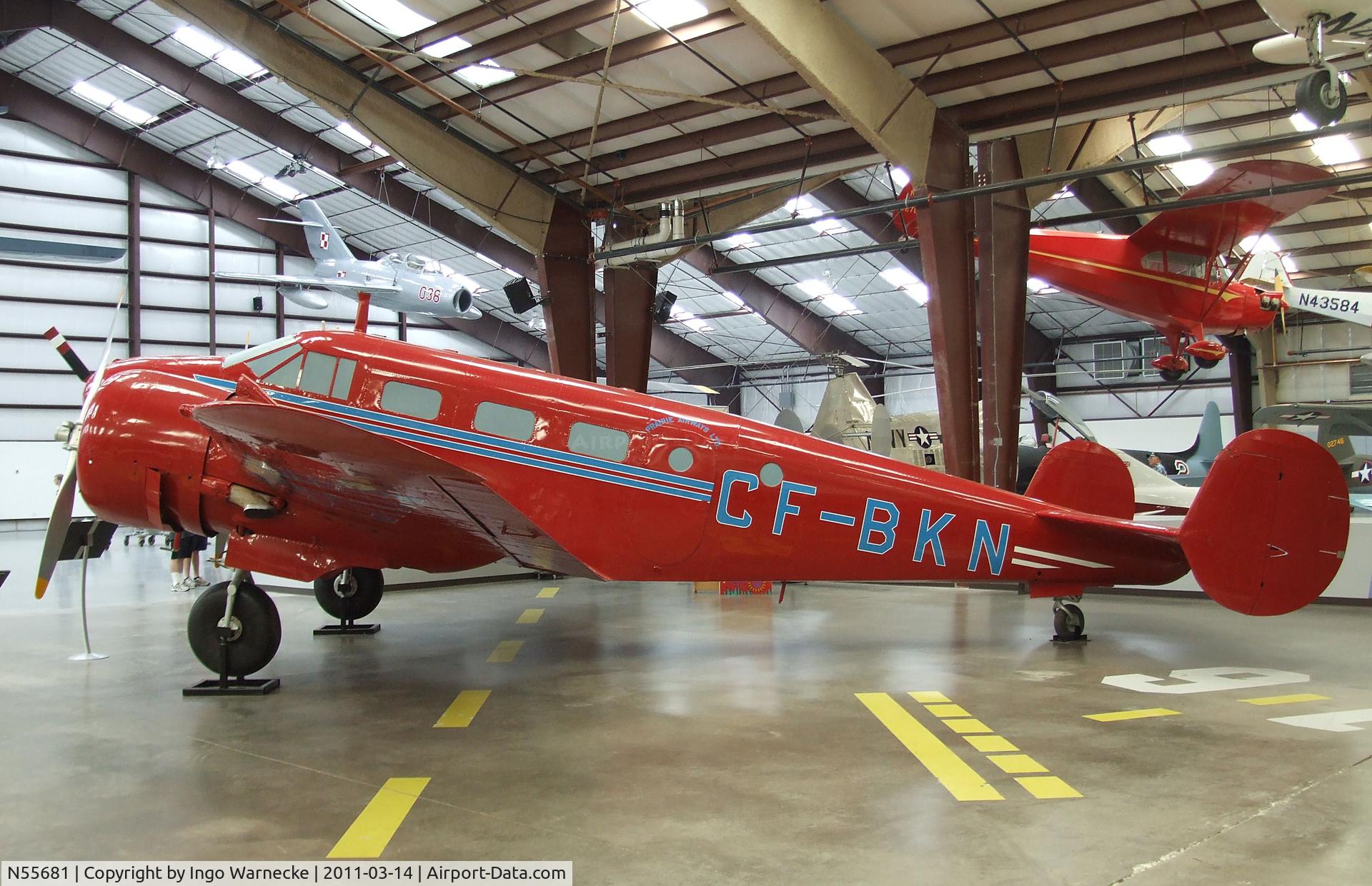 N55681, Beech 18D C/N 177, Beechcraft S18D Twin Beech at the Pima Air & Space Museum, Tucson AZ