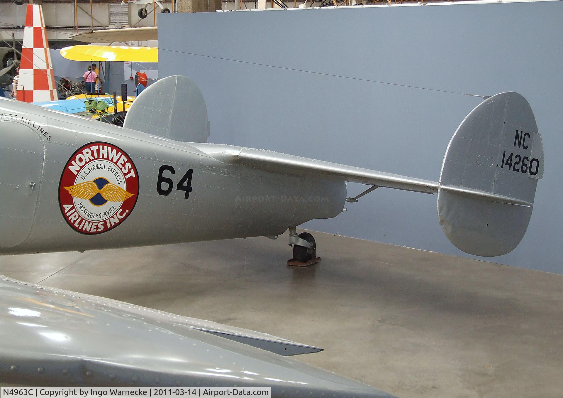 N4963C, 1934 Lockheed 10A Electra C/N 1011, Lockheed 10-A Electra at the Pima Air & Space Museum, Tucson AZ