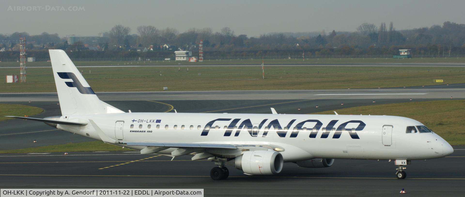 OH-LKK, 2007 Embraer 190LR (ERJ-190-100LR) C/N 19000127, Finnair, on the taxiway at Düsseldorf Int´l (EDDL)