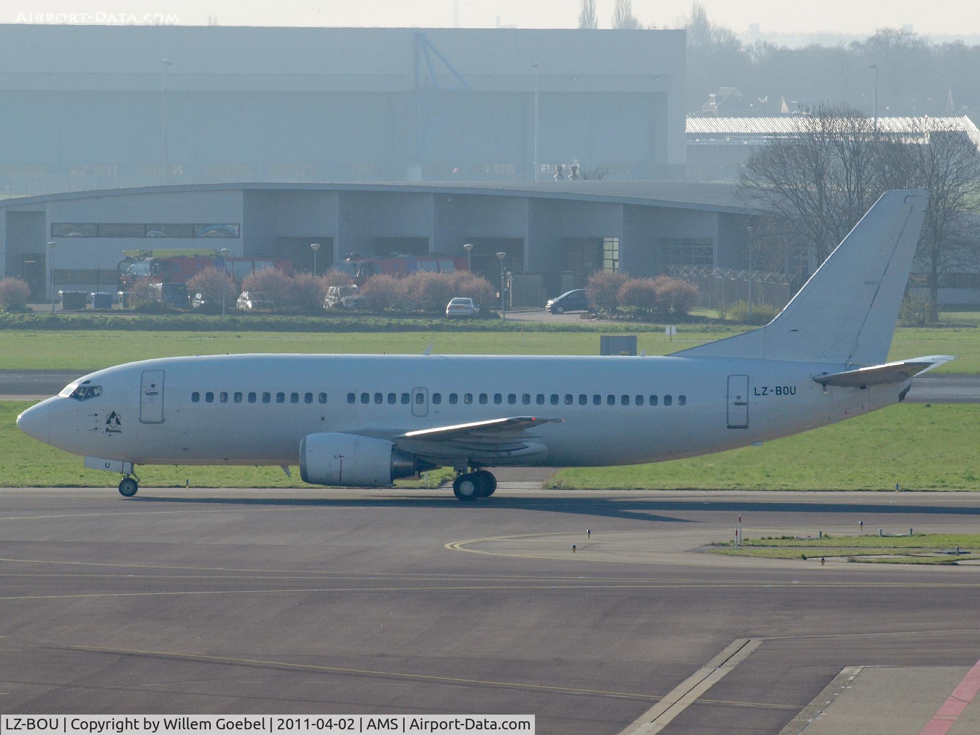 LZ-BOU, 1987 Boeing 737-3L9 C/N 23717/1365, Taxi to runway L18 of Schiphol Airport