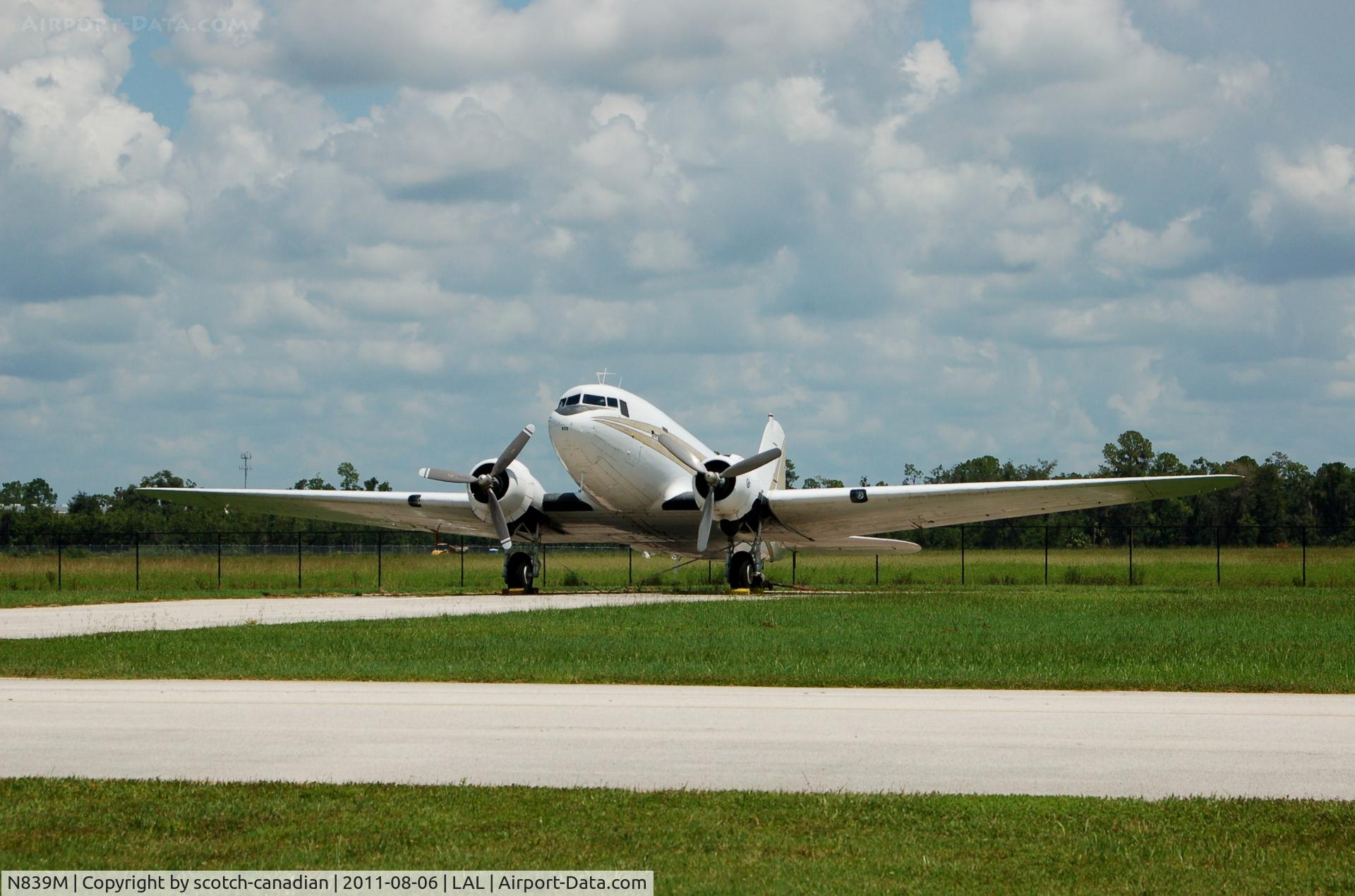 N839M, 1943 Douglas VC-47A Skytrain C/N 20166, 1943 Douglas C-47 N839M at Lakeland Linder Regional Airport, Lakeland, FL