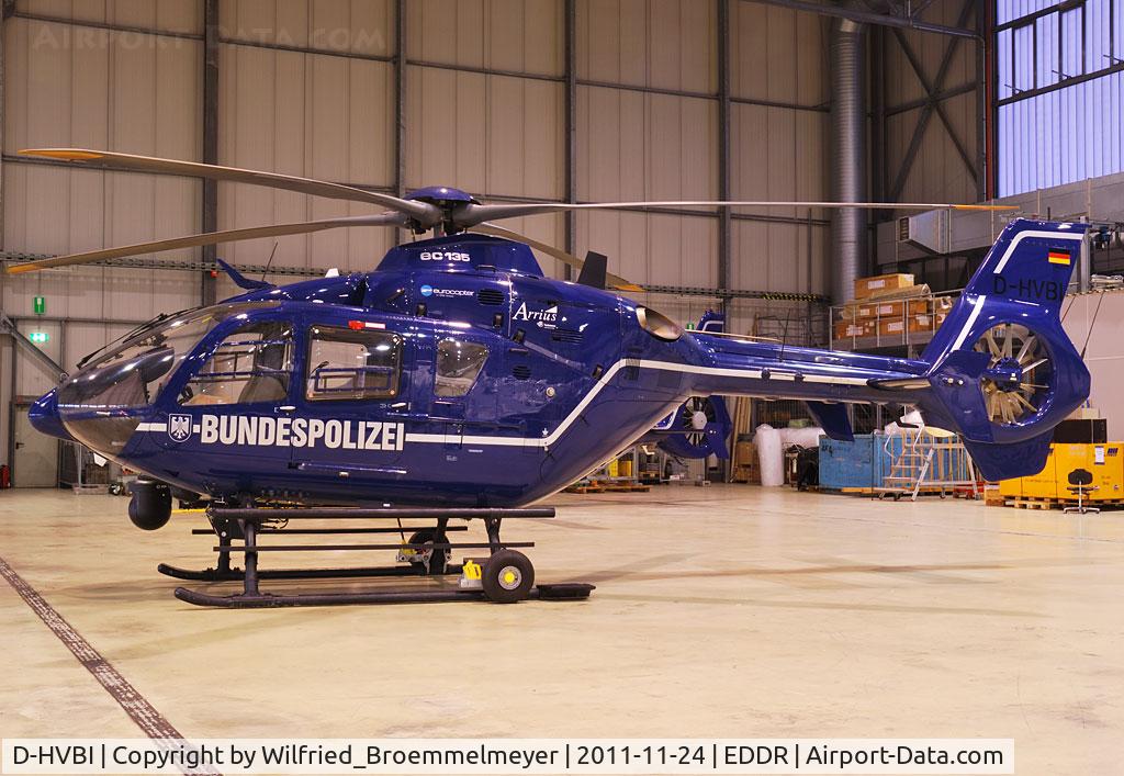 D-HVBI, 2002 Eurocopter EC-135T-2 C/N 0177, Just waiting for the next flight in out hangar.