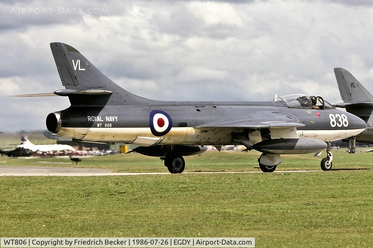 WT806, 1955 Hawker Hunter GA.11 C/N 41H-670749, taxying back to the flightline