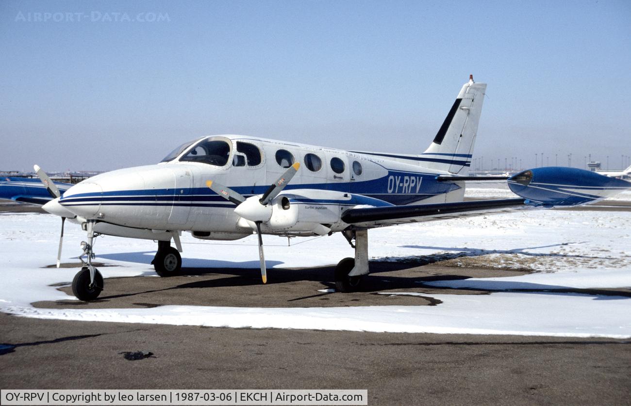 OY-RPV, 1972 Cessna 340 C/N 340-0114, CPH Copenhagen 6.3.87
