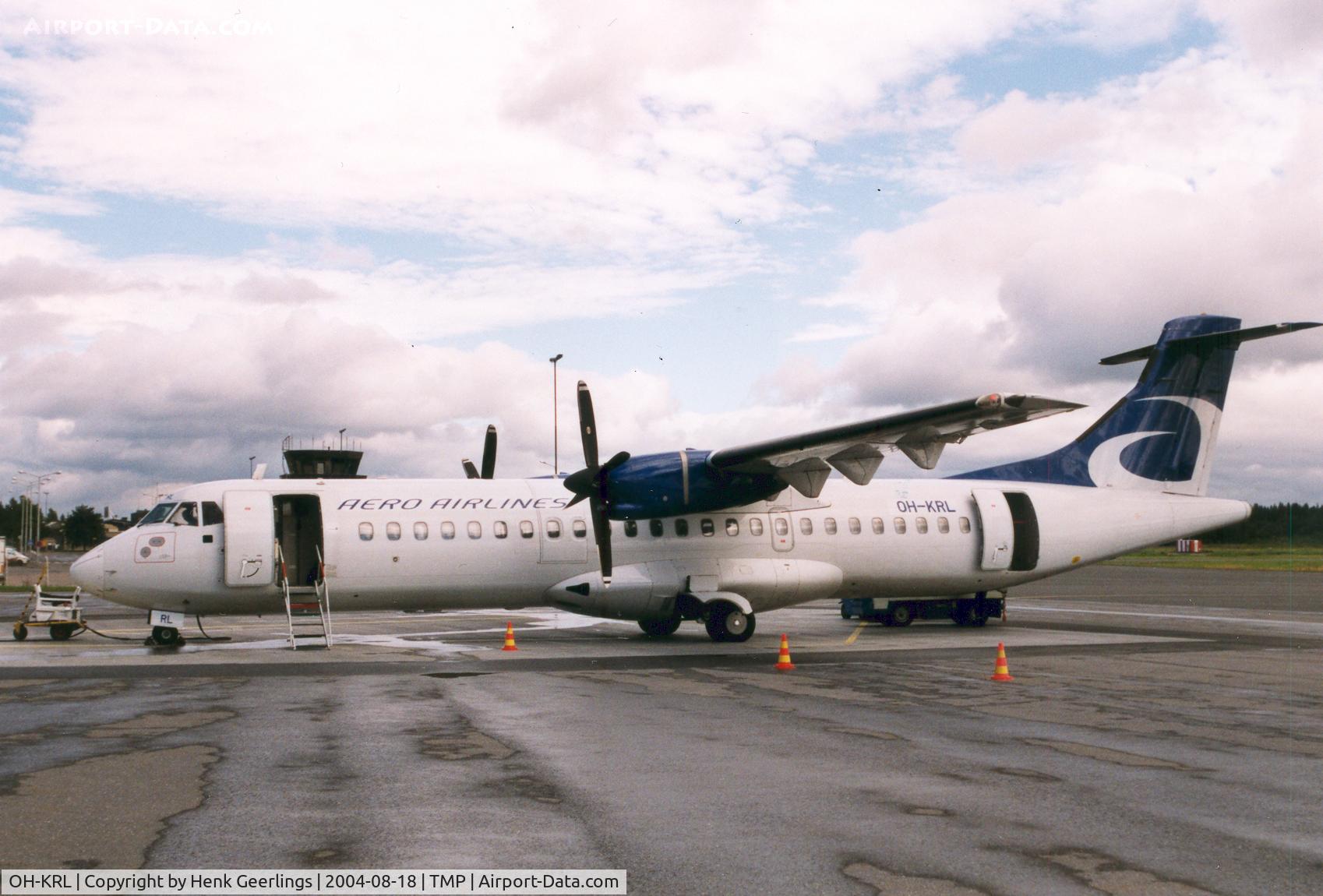 OH-KRL, 1992 ATR 72-201 C/N 332, Aero Airlines at Tampere Airport
