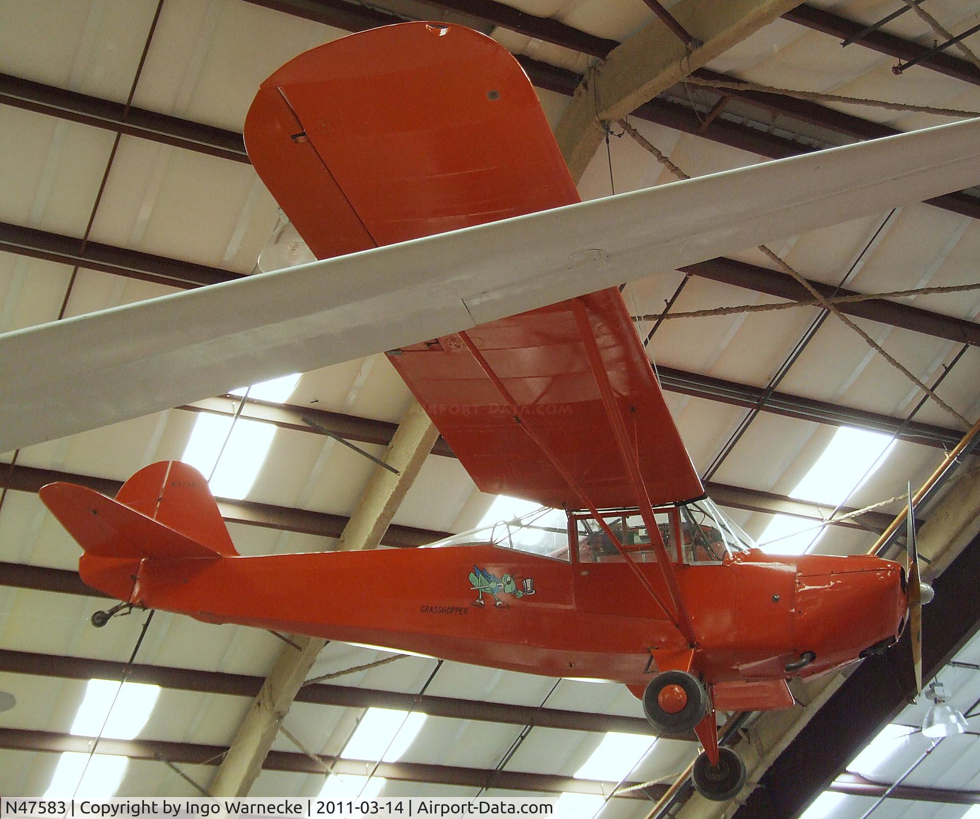 N47583, 1944 Taylorcraft DCO-65 C/N 5422, Taylorcraft DCO-65 (L-2M Grashopper) at the Pima Air & Space Museum, Tucson AZ