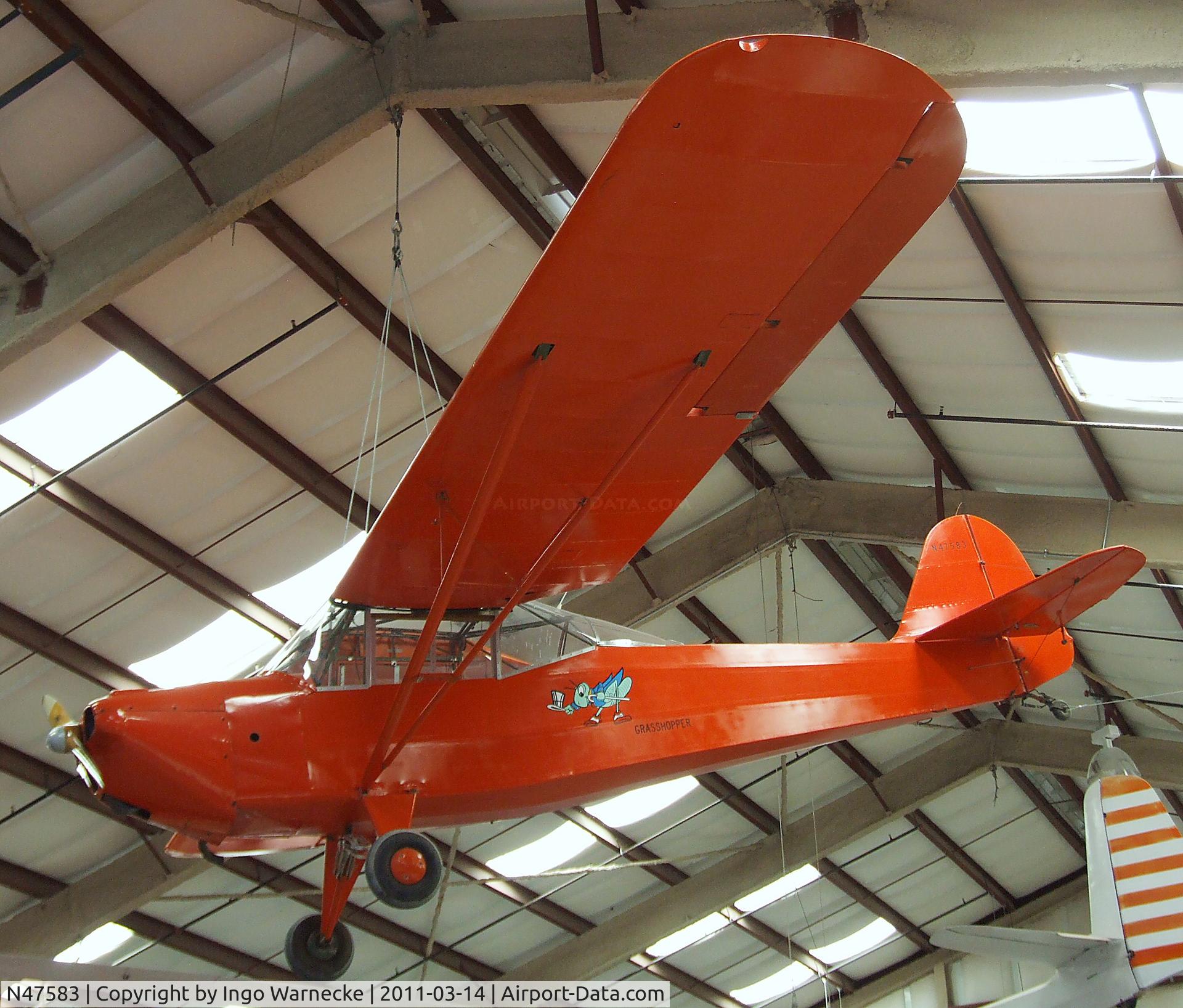 N47583, 1944 Taylorcraft DCO-65 C/N 5422, Taylorcraft DCO-65 (L-2M Grashopper) at the Pima Air & Space Museum, Tucson AZ